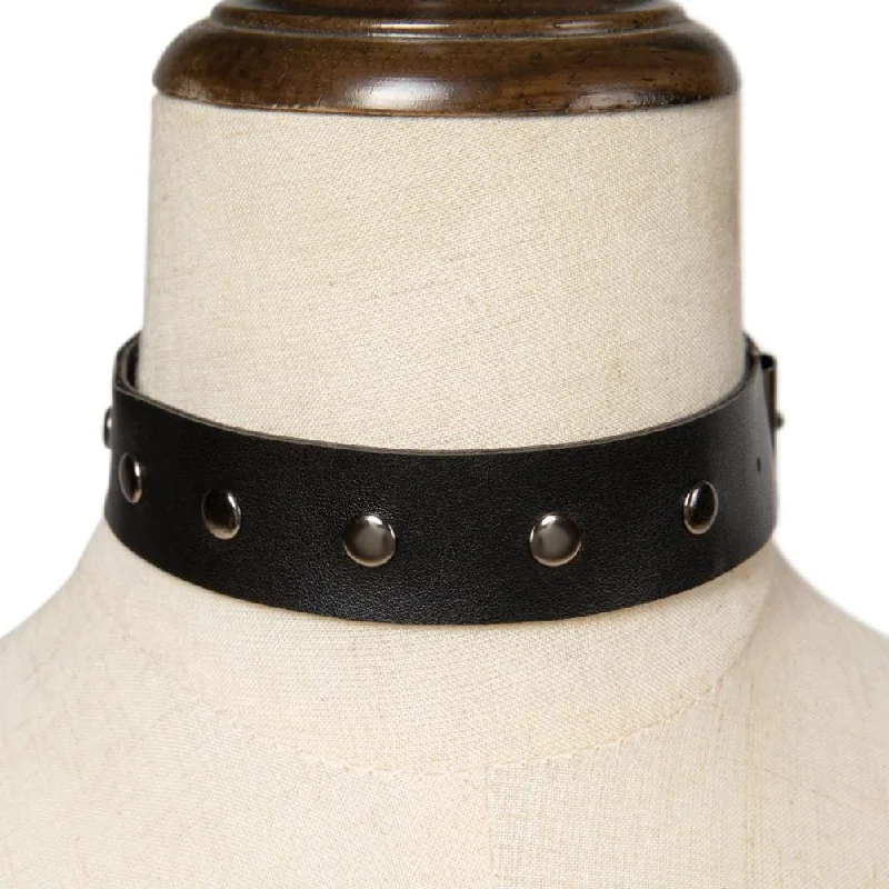 Elevate Your Jewelry Collection With Limited-Time Savings Women's Steampunk Nailed Buckle Choker