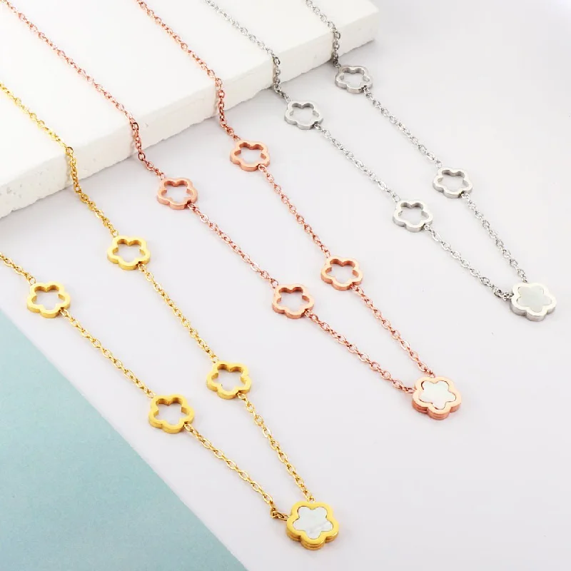 Affordable Luxury Jewelry For Every Occasion 4 Hollow Peach Blossoms Necklace