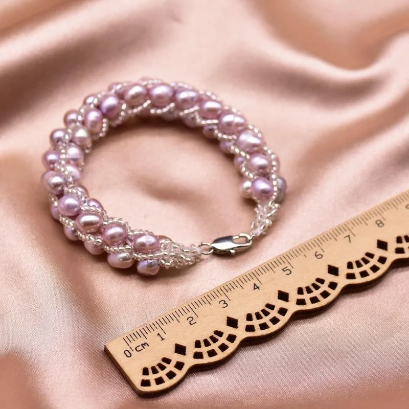 Special Deals On Handcrafted And Designer Jewelry Minimalist Natural Purple Pearl Rope Bracelet For Women Special Deals On Handcrafted And Designer Jewelry Minimalist Natural Purple Pearl Rope Bracelet For Women