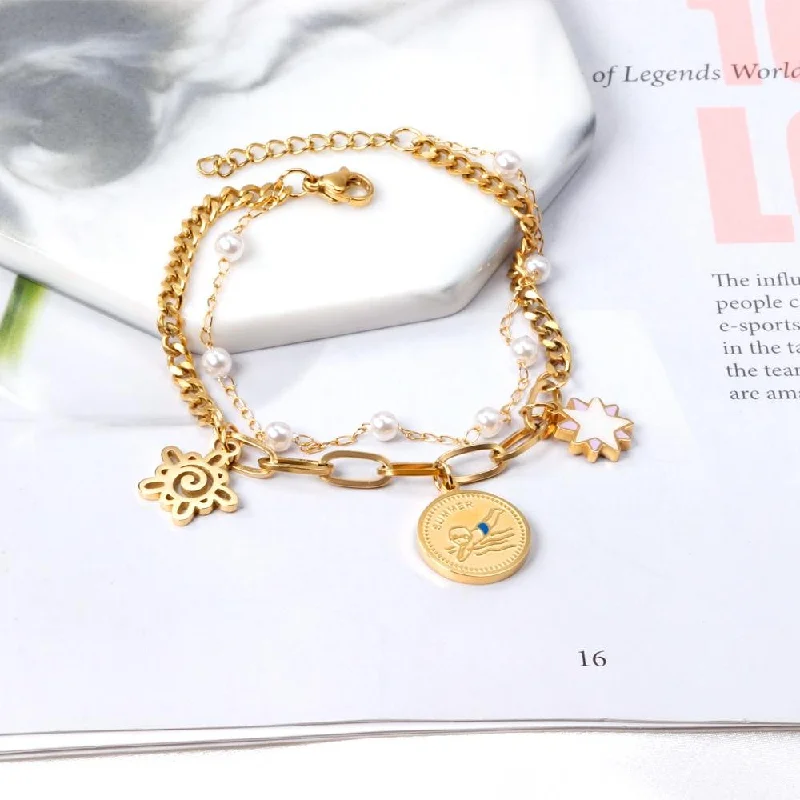 Stunning Jewelry At A Fraction Of The Price Multi-Layer Bracelet Stainless Steel Bangle Stunning Jewelry At A Fraction Of The Price Multi-Layer Bracelet Stainless Steel Bangle