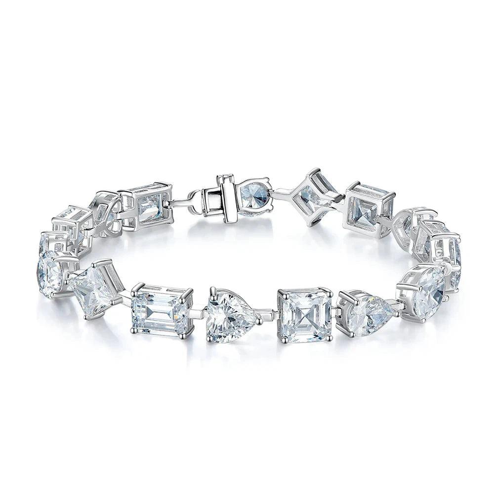 Seasonal Jewelry Sale – Upgrade Your Collection 100% 925 Sterling Silver Sparkling Bracelet with High Carbon Diamonds Seasonal Jewelry Sale – Upgrade Your Collection 100% 925 Sterling Silver Sparkling Bracelet with High Carbon Diamonds