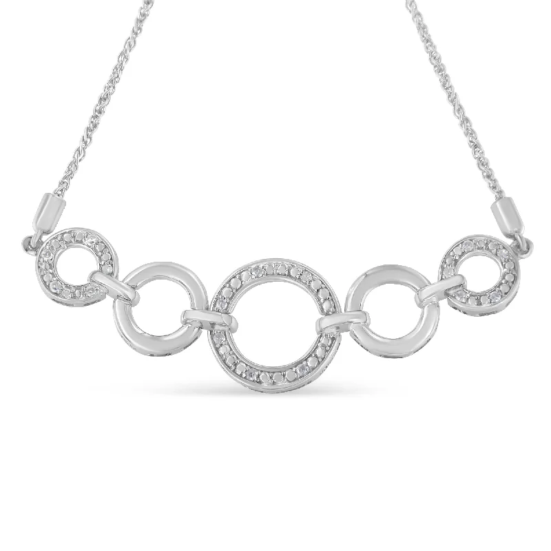 Don't Miss Out – Shop Elegant Jewelry For Less Sterling Silver 1/10ct TDW Diamond Infinity Link Don't Miss Out – Shop Elegant Jewelry For Less Sterling Silver 1/10ct TDW Diamond Infinity Link
