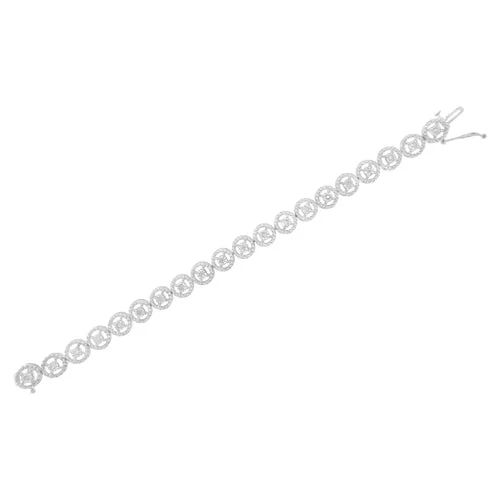 Versatile Layering Jewelry For Effortless Chic Sterling Silver 1/2ct TDW Diamond Tennis Link Versatile Layering Jewelry For Effortless Chic Sterling Silver 1/2ct TDW Diamond Tennis Link