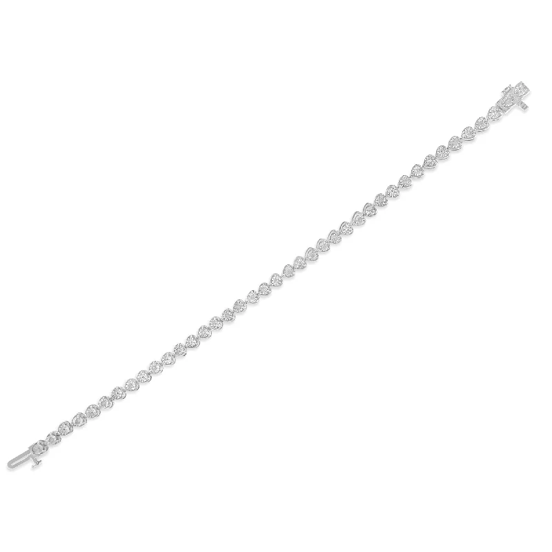 Affordable Glamour – Must-Have Jewelry At Special Rates Sterling Silver 1/4ct TDW Diamond Heart Tennis Affordable Glamour – Must-Have Jewelry At Special Rates Sterling Silver 1/4ct TDW Diamond Heart Tennis