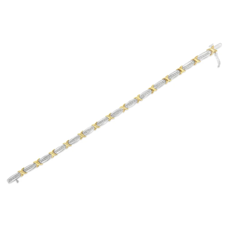 Trendy Minimalist Jewelry For Everyday Wear Two-Tone Gold Plated Sterling Silver 1ct TDW Trendy Minimalist Jewelry For Everyday Wear Two-Tone Gold Plated Sterling Silver 1ct TDW