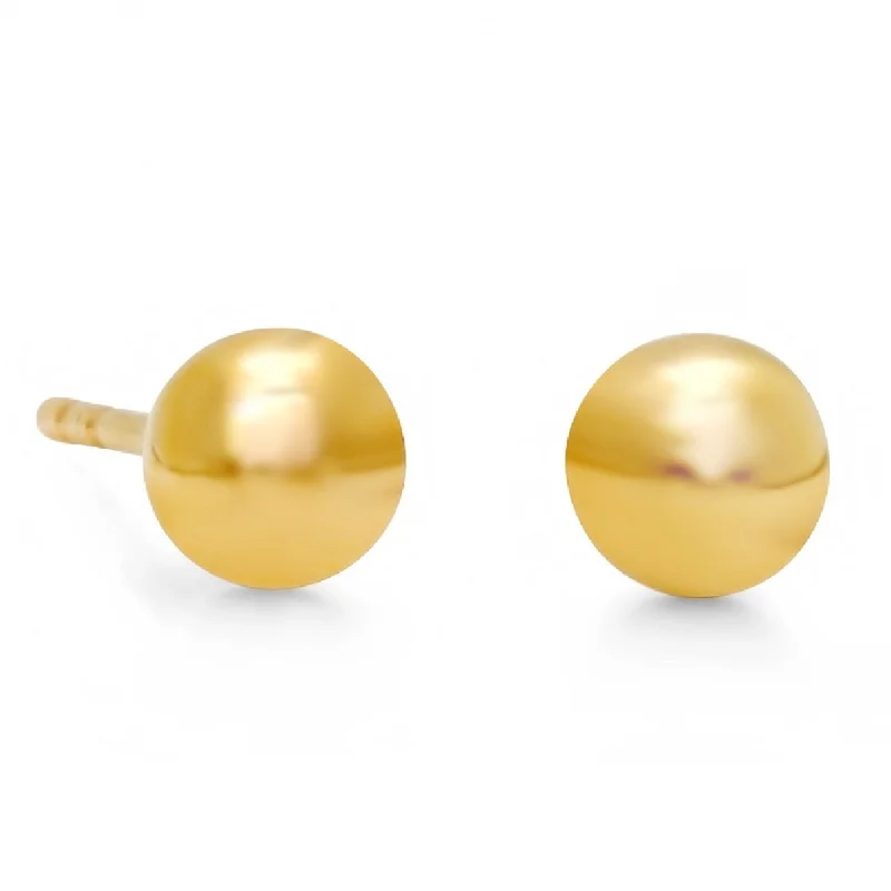 Timeless Elegance, Temporary Discounts – Act Fast 14K Rose, White or Yellow Gold Full Ball Stud Earrings Various Sizes