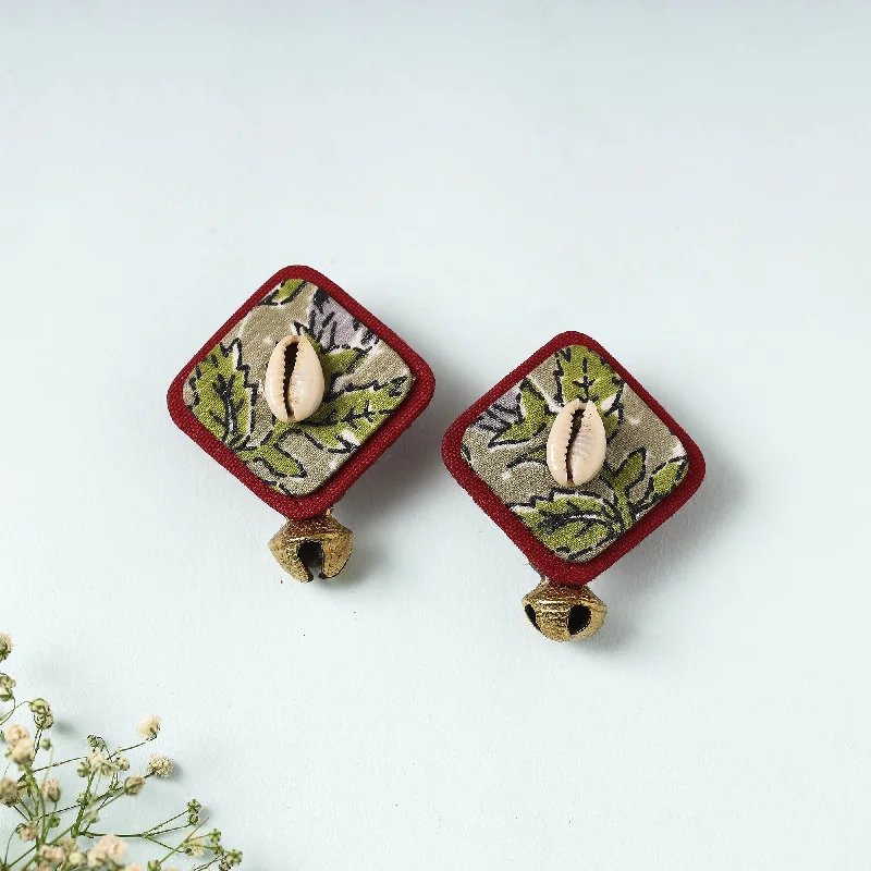 Romantic Heart-Shaped Jewelry For Special Gifts Handcrafted Fabart Earrings by Asalkaar