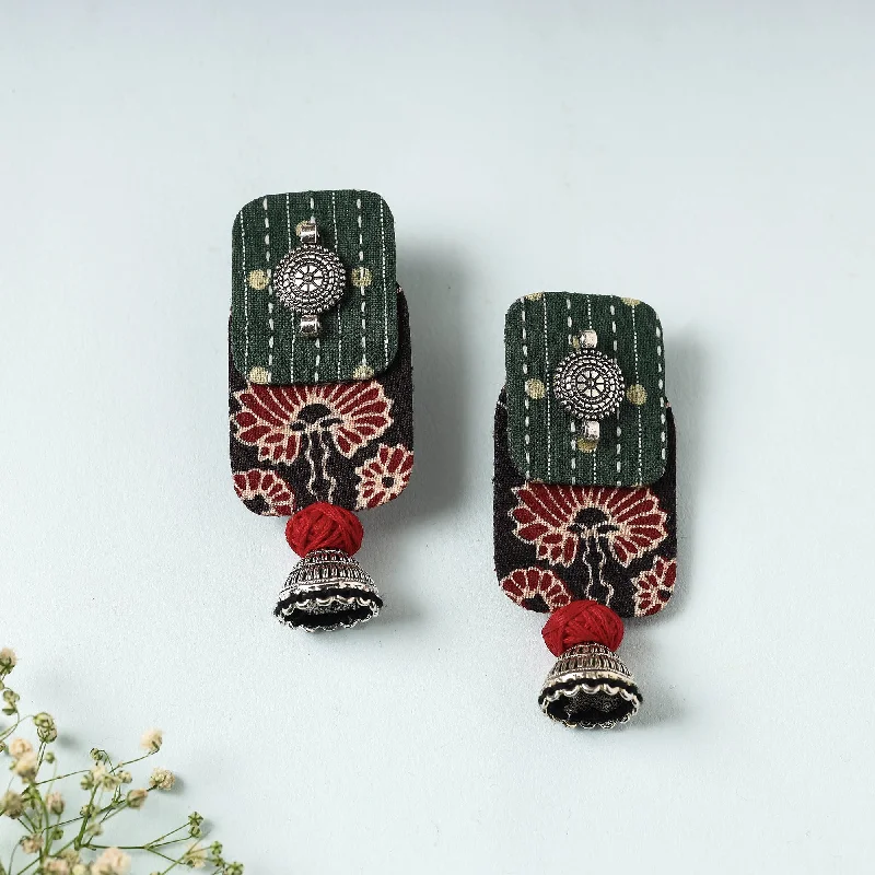 Dainty Floral Jewelry For Feminine Elegance Handcrafted Fabart Earrings by Asalkaar