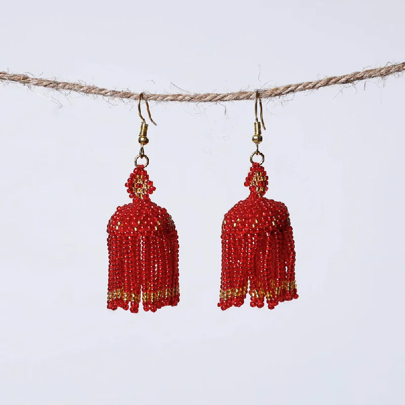 High-Quality Jewelry At A Fraction Of The Cost Neemuch Handmade Beadwork Jhumki Earrings by Pushpa Harit