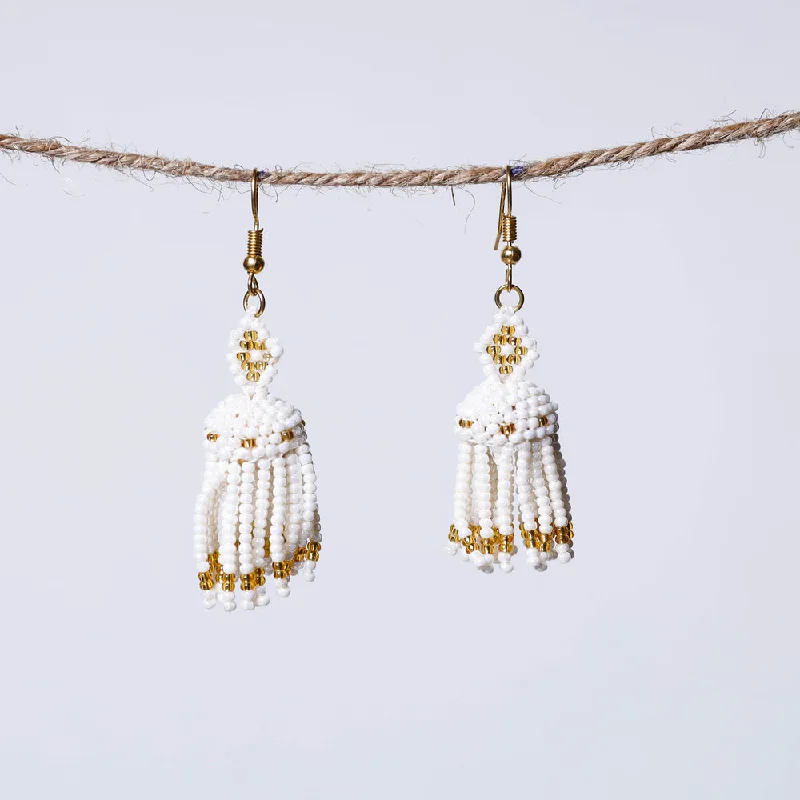 Chic And Stylish Jewelry At Exclusive Prices Neemuch Handmade Beadwork Jhumki Earrings by Pushpa Harit