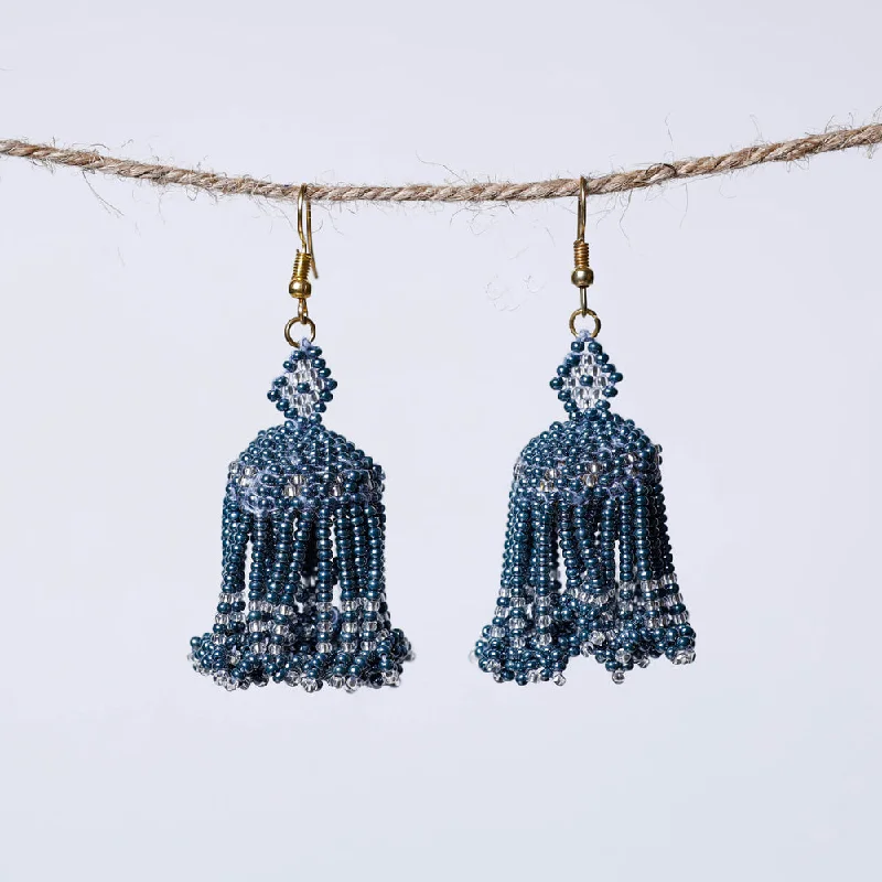 Make Every Moment Shine – Jewelry Discounts Available Neemuch Handmade Beadwork Jhumki Earrings by Pushpa Harit
