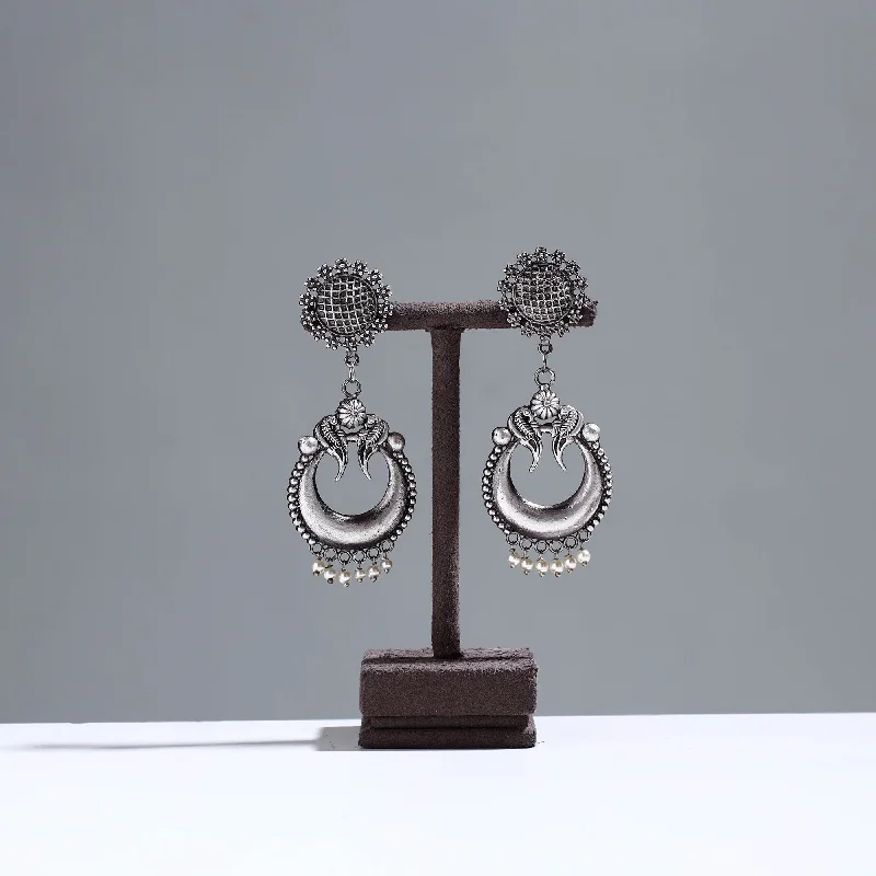 Shop Handcrafted Jewelry At Special Promotional Rates Antique Finish Oxidised German Silver Earrings 35