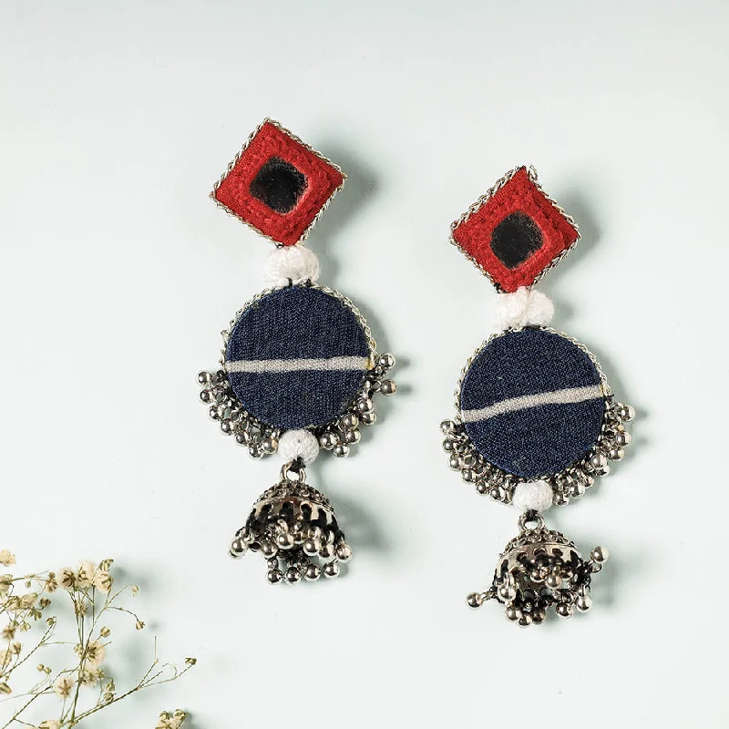 Best Jewelry Sale Prices – Limited-Time Offer Handcrafted Ajrakh Print Bead & Mirror Work Earrings