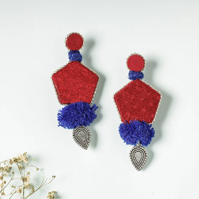 Big Discounts On Elegant Jewelry Collections Handcrafted Mashru Weaving Earrings