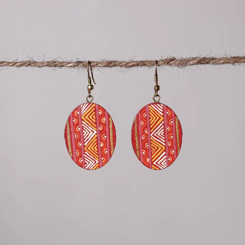 Timeless Jewelry At Special Discount Rates Miniature Handpainted Wooden Earrings
