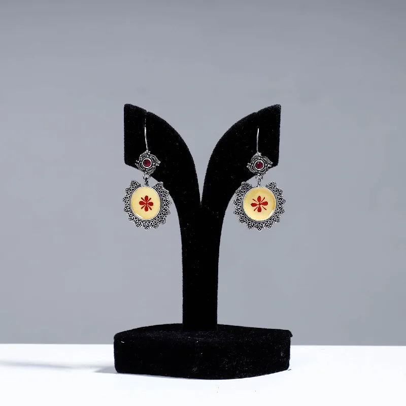 Trending Jewelry Now At Unbeatable Prices Antique Silver Finish Oxidised Brass Base Enamel Work Earrings