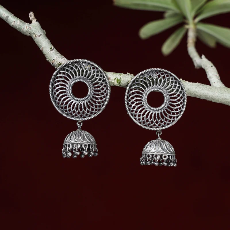Trendy And Classic Jewelry Now At Reduced Prices Antique Silver Finish Oxidised Special Brass Base Earrings