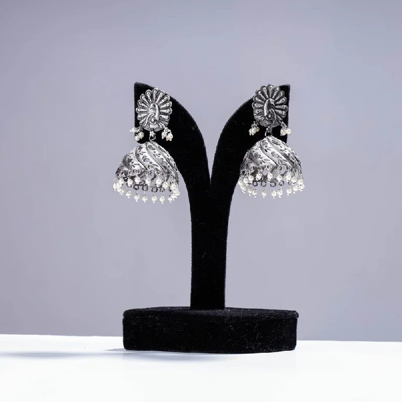 Best Jewelry Sale Prices – Limited-Time Offer Antique Silver Finish Oxidised Brass Base Jhumki Earrings