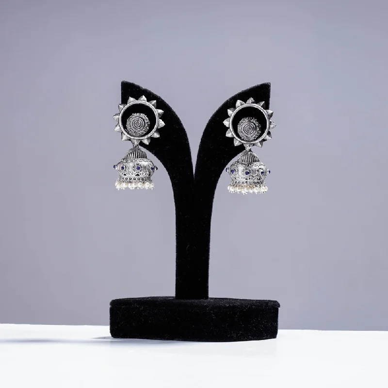 The Ultimate Jewelry Sale – Shop Premium Styles Antique Silver Finish Oxidised Brass Base Jhumki Earrings