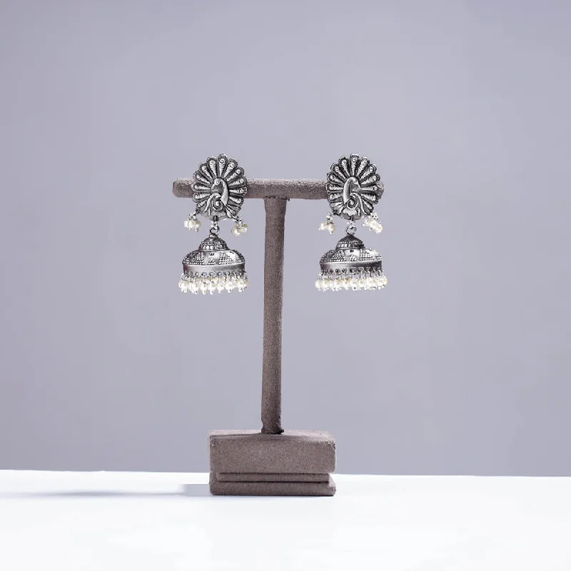 Your Dream Jewelry At Dream Prices Antique Silver Finish Oxidised Brass Base Jhumki Earrings