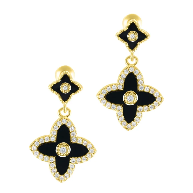 The Perfect Accessory For Less – Jewelry Sale Live Adornia Black Clover Drop Earrings gold