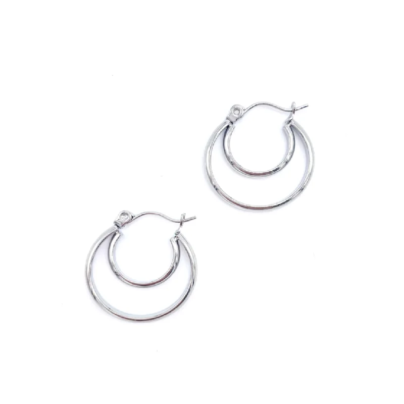 Exclusive Jewelry Sale – Shine For Less Adornia Adornia Crescent Midi Hoops silver