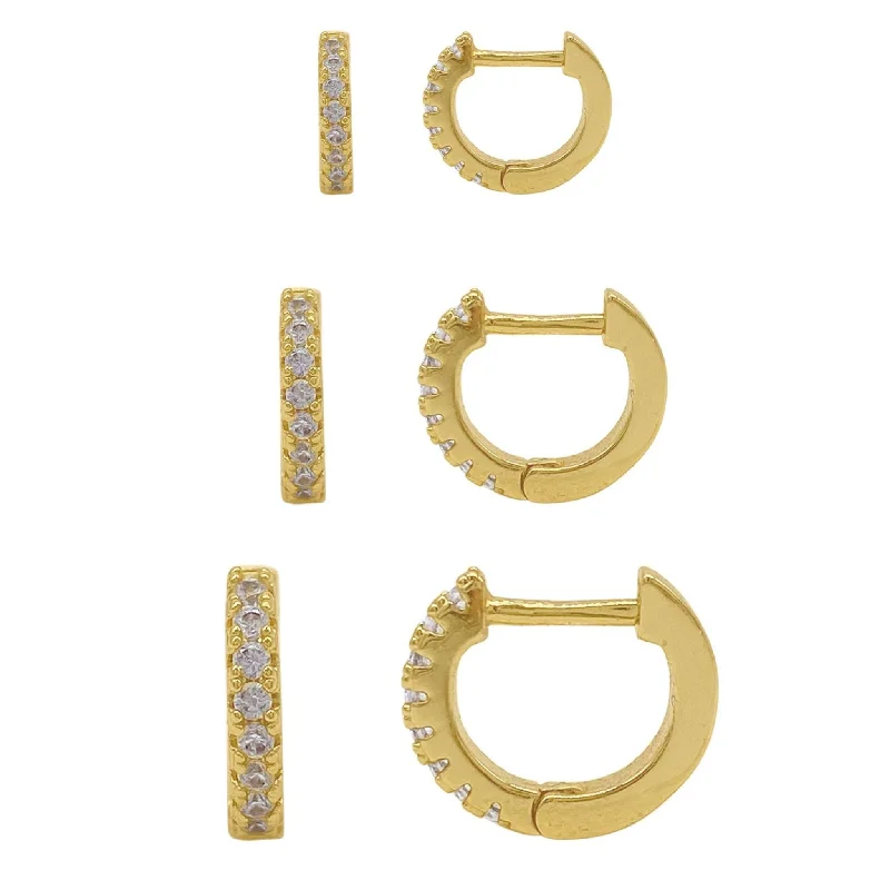 Your Dream Jewelry At Dream Prices Adornia Huggie Hoop Earring Pack gold