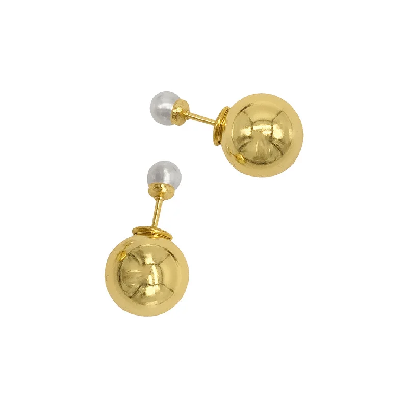 Best Jewelry Deals – Shop Premium Pieces At Great Prices Adornia Pearl Double-sided Ball Earrings gold