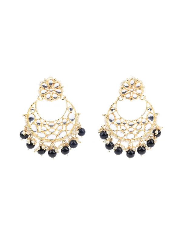 The Perfect Accessory For Less – Jewelry Sale Live Odette Women Black Beads And Kundan Dangler Earring