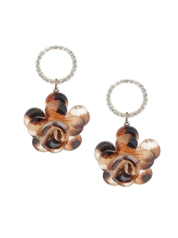 Sparkle More For Less – Jewelry Sale Happening Now Odette Women Classy Brown Hued Dangle Earrings