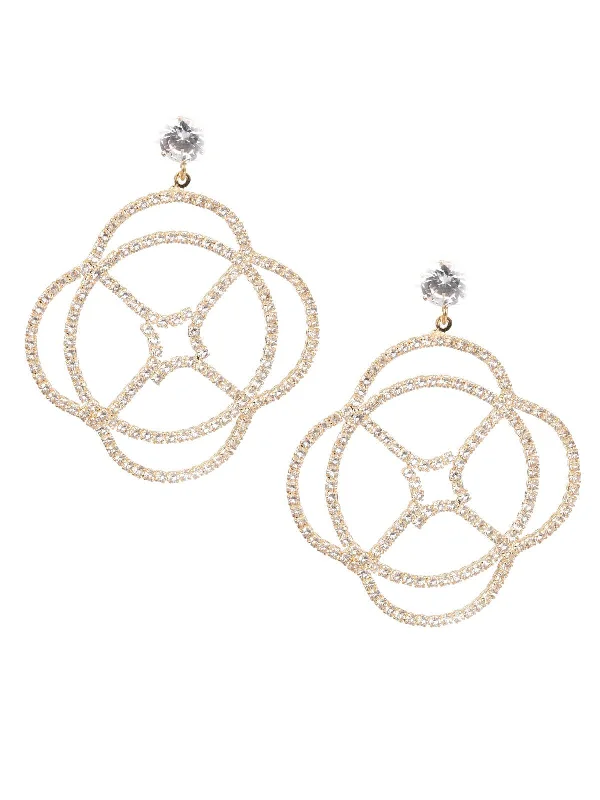 Handcrafted Jewelry Sale – Unique Designs At Low Prices Odette Women Classy Gold And White Dangle Earrings