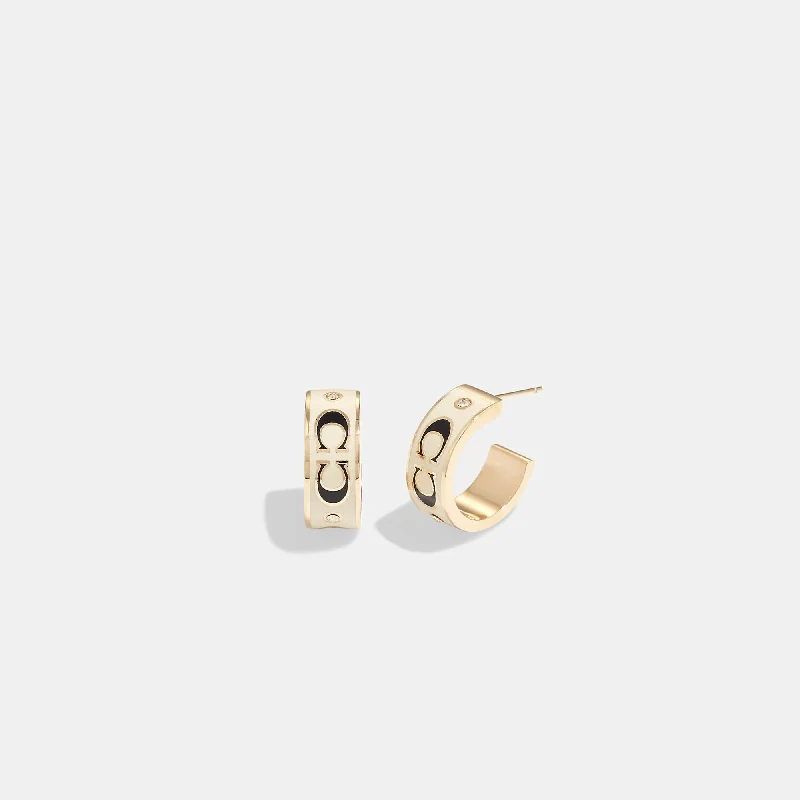The Biggest Jewelry Sale Of The Year Is Here Coach Outlet Signature Enamel Huggie Earrings