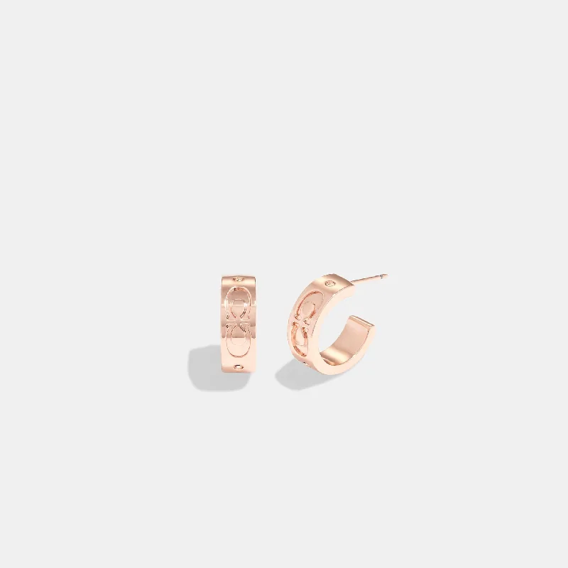 Timeless Jewelry At Special Discount Rates Coach Outlet Signature Huggie Earrings