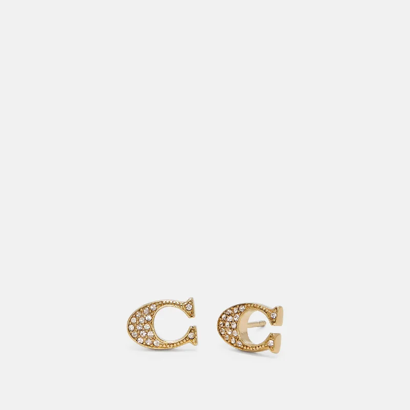 Affordable Luxury Jewelry For Every Occasion Coach Outlet Signature Stud Earrings