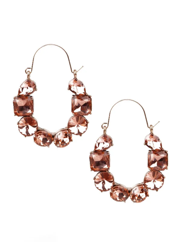 High-End Sparkle, Low-End Prices – Jewelry Sale Live Odette Women Brown Hoop Earring