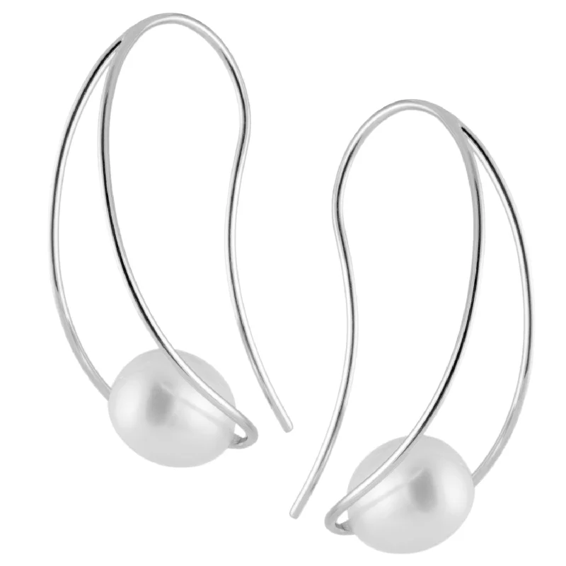 Limited-Time Offer On Elegant Jewelry Pieces Dangling Shepherd Hook 7.5-8mm Pearl Earrings