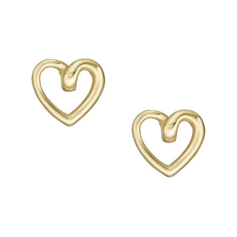 Limited-Stock Jewelry Sale – Once It's Gone, It's Gone Fossil Women's Gold-Tone Stainless Steel Stud Earrings