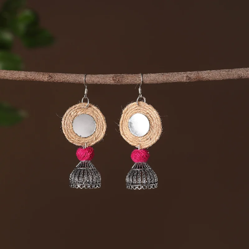 Fashion-Forward Jewelry At Incredible Prices Manvi German Silver Jute Jhumki Earrings Fashion-Forward Jewelry At Incredible Prices Manvi German Silver Jute Jhumki Earrings
