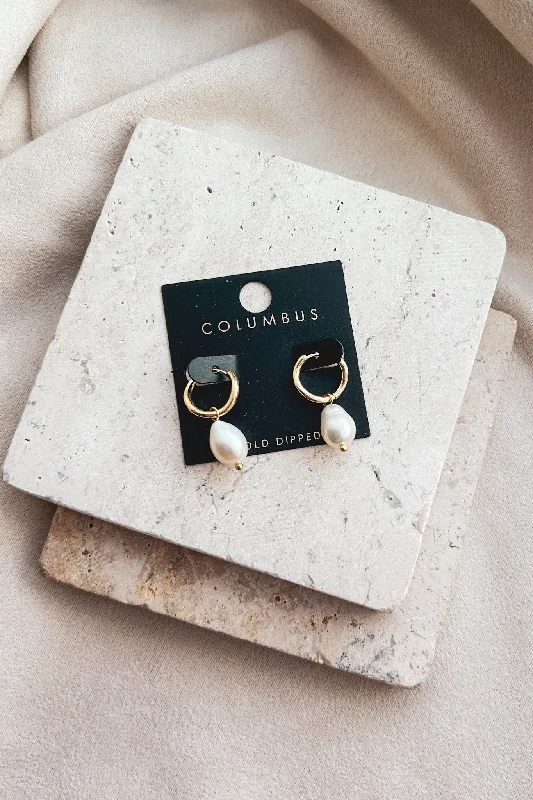 The Perfect Accessory For Less – Jewelry Sale Live Nothing Less Than Perfection Pearl Teardrop Huggie Hoops (Gold)