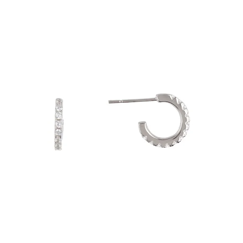 Elevate Your Jewelry Collection With Limited-Time Savings Adornia  Crystal Huggie Hoop Earrings silver