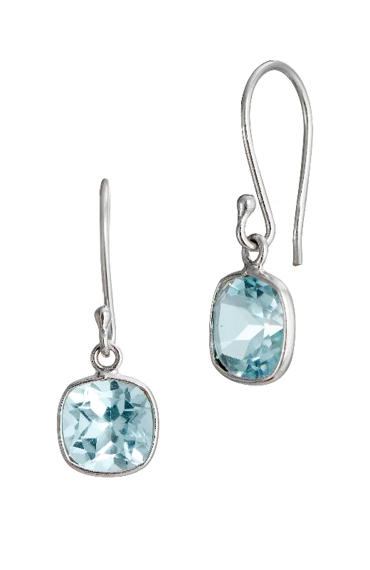 Timeless Beauty, Unbeatable Deals – Jewelry Sale On Sterling Silver Blue Topaz 2.50 carat french wire earrings