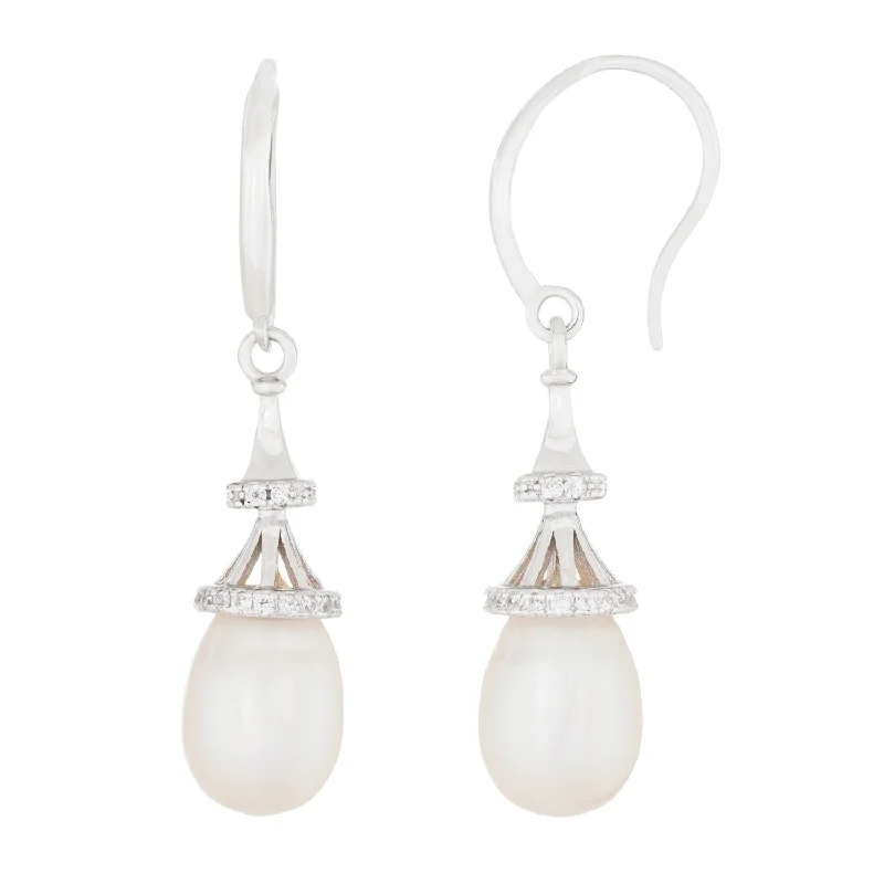Timeless Elegance, Temporary Discounts – Act Fast Dangling Shepherd Hook 7.5-8mm Pearl Earrings.