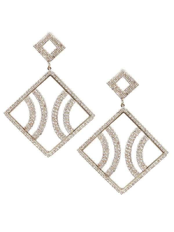 Eco-Friendly Sustainable Jewelry For Conscious Buyers Odette Women Sunshine Gold And White Dangler Earrings