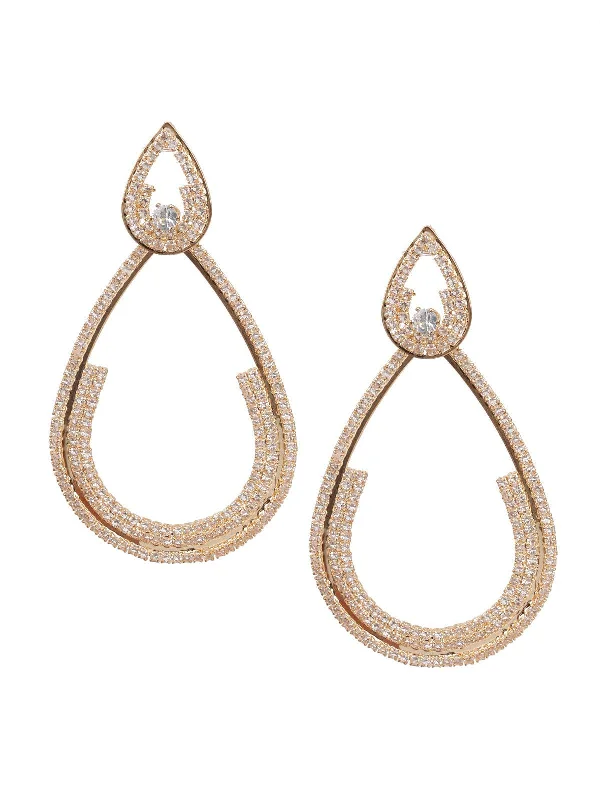 Luxury Handcrafted Jewelry For Elegant Looks Odette Women Sunshine Gold And White Teardrop Earrings