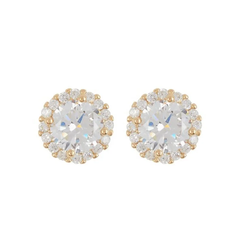 The Perfect Jewelry Piece At The Perfect Price Adornia  Swarovski Crystal Halo Earrings   gold