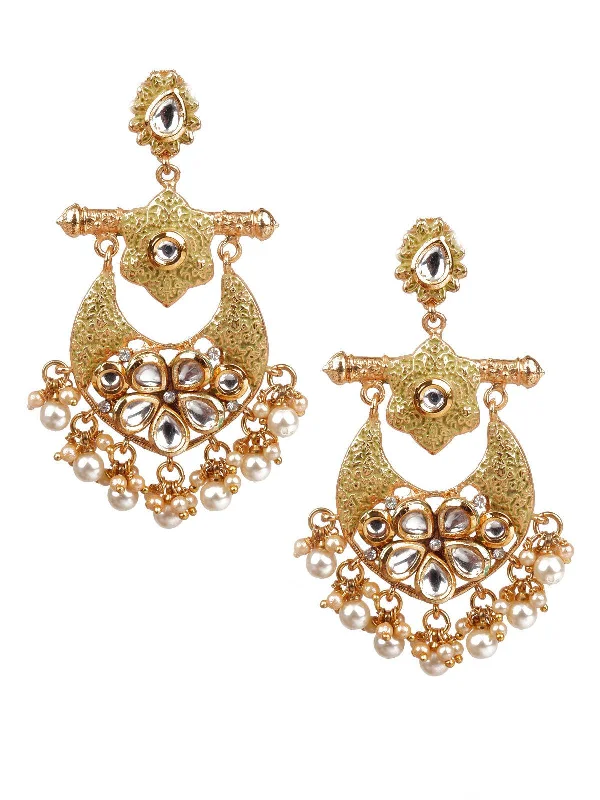 High-End Sparkle, Low-End Prices – Shop Now Odette Women Trendy Gold And Green Earrings