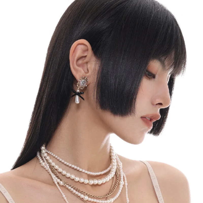 Dazzle With Discounts – Shop Jewelry On Sale Women's Gothic Embossed Bowknot Earrings