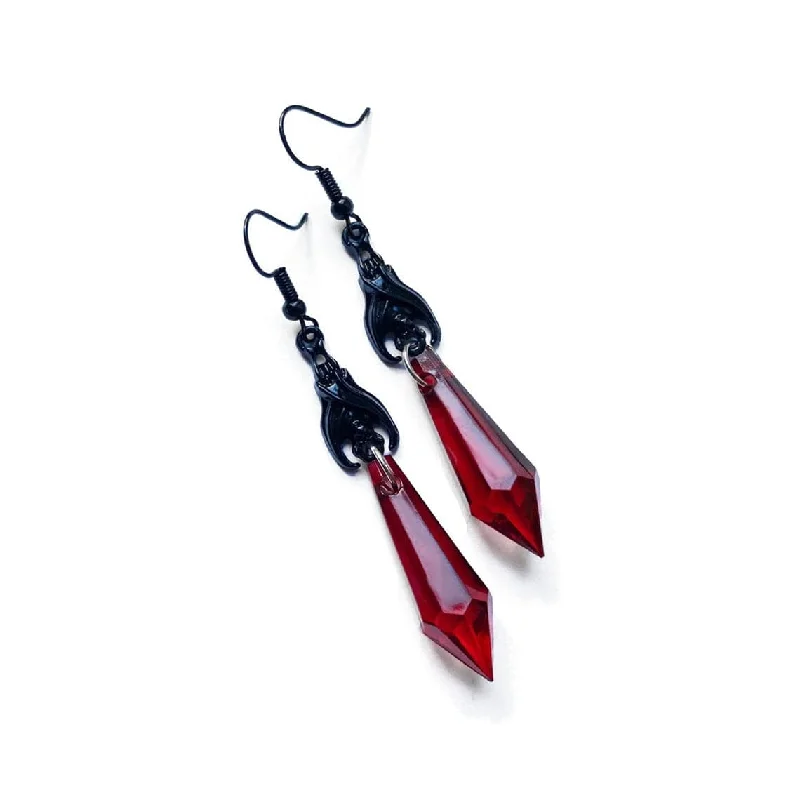 Bohemian-Inspired Jewelry For Free-Spirited Fashion Women's Gothic Ruby Bat Earring