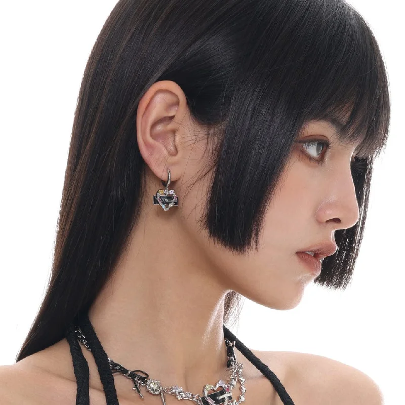 Sparkle On A Budget – Fine Jewelry For Less Women's Punk Heart Earrings