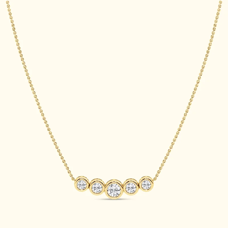 Bestselling Jewelry Now On Sale – Elevate Your Look Bezel Set Round 5 Stone 2.00ct Necklace Bestselling Jewelry Now On Sale – Elevate Your Look Bezel Set Round 5 Stone 2.00ct Necklace